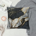 thumbnail image 2 of Nawypu Marble Texture Throw Pillow Covers Black and Grey Gold Pillow Cases Luxury Abstract Decorative Cushion Covers for Couch Living Room Black Gold Decor, 2 of 5