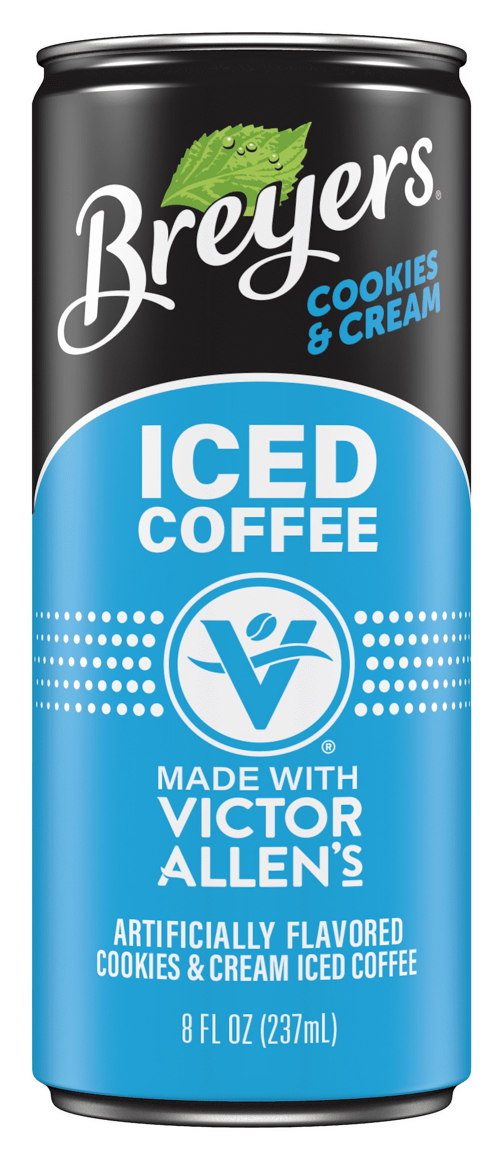 Iced Latte, Breyer's Cookies & Cream Flavored, Ready to Drink, 12 Pack - 8oz Cans