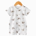 thumbnail image 2 of UAYOTSE Baby 6M 12M 18M Boy Short Romper Summer Collared Shirt Jumpsuit Infant Cotton One-Piece,Sizes 18-24 Months, 2 of 4