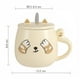thumbnail image 4 of Taza para café Kawaii Gato con Tapa y Cuchara HappyWare beige 400 ml, 4 of 4