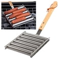 thumbnail image 2 of Roller BBQ Sausage Roller Rack Anti Scald Barbecue Sausage Roller 6 Roller, 2 of 14