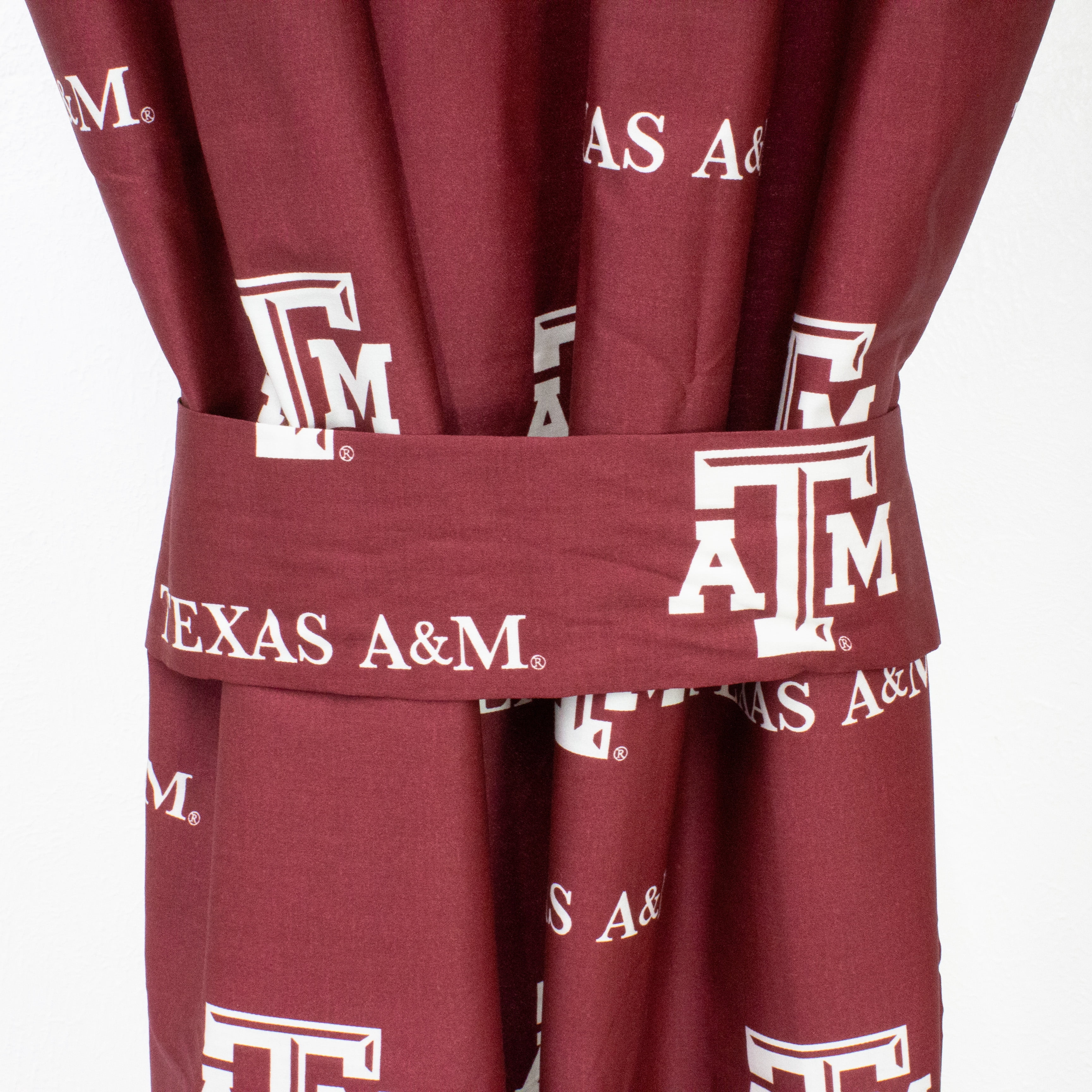 Texas A&M Aggies 100% Cotton, 63" Curtain Panels, Set of 2
