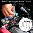 thumbnail image 2 of Kit de Adaptador de Fusible Tap, Conector de Portafusible Tap, Paquete de 4 Medianos de Portafusible de Cuchilla CC 32V con 11 Fusibles (2A+3A+5A+7.5A+10A+15A+20A+25A+30A+35A+40A), 2 of 7