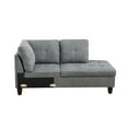 thumbnail image 6 of Hommoo Convertible Sectional Sofa Couch, Modern L-Shaped Couch Sofa, 4-Seat Sofa for Living Room, Apartment, Dark Gray(No Ottoman), 6 of 8