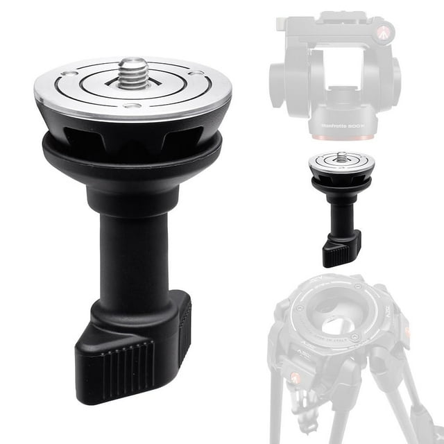 Adaptador de media bola Manfrotto de 60 mm para accesorios de vídeo 560BALLSHX