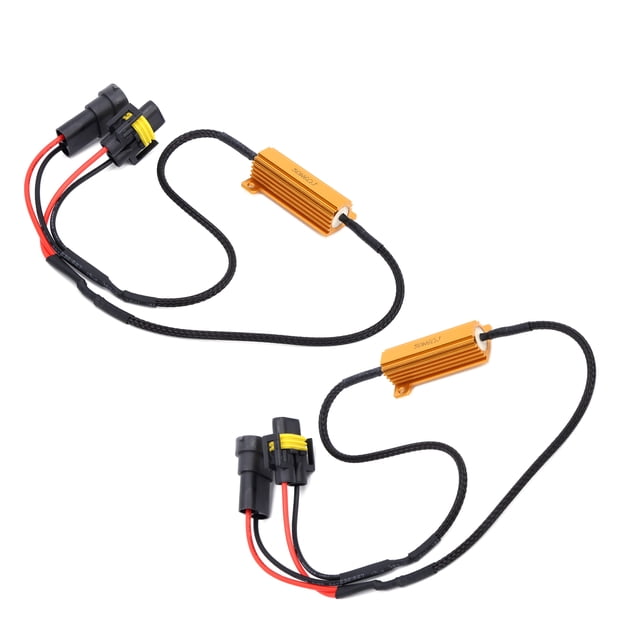 Load Resistor Adapter, LED Resistance Decoder H11 880 881 50W 6 Ohm ABS + Metal Simple Installation 2PCS for Turn / Fog Light