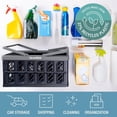 thumbnail image 5 of CleverMade Eco Collapsible Shopping Basket with Handles, 24L Stone, 3 Pack, 5 of 6