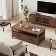 thumbnail image 3 of CazToi 2 Drawer Coffee Table Rectangular Center Table with Storage Shelves, 3 of 10