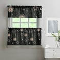thumbnail image 2 of Kitchen Curtains 24 Inch Short - 3 Panel Set, Gothic Celestial Sun and Moon Print, Mystical Starry Night Astrology Aesthetic, Rod Pocket Window Curtain, Easy Wash, 2 of 6