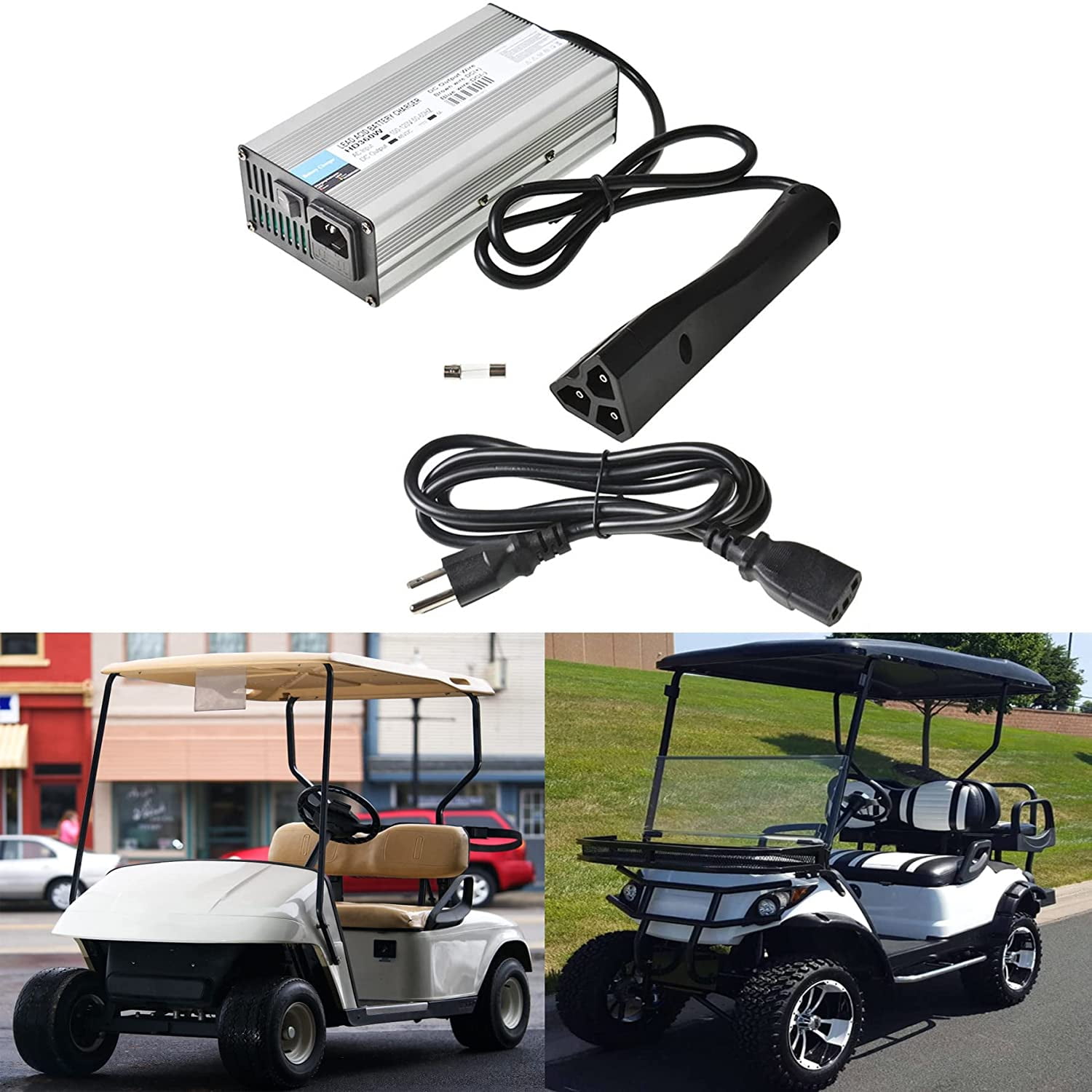 PET-U 48V 6A Golf Cart Battery Charger Replacement for EZGO TXT & RXV ...