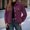 Purple, variant on Cropped Jacket for Women 2025 Fall Winter Long Sleeve Corduroy Button Down Lapel Collar Casual Jackets Outerwear