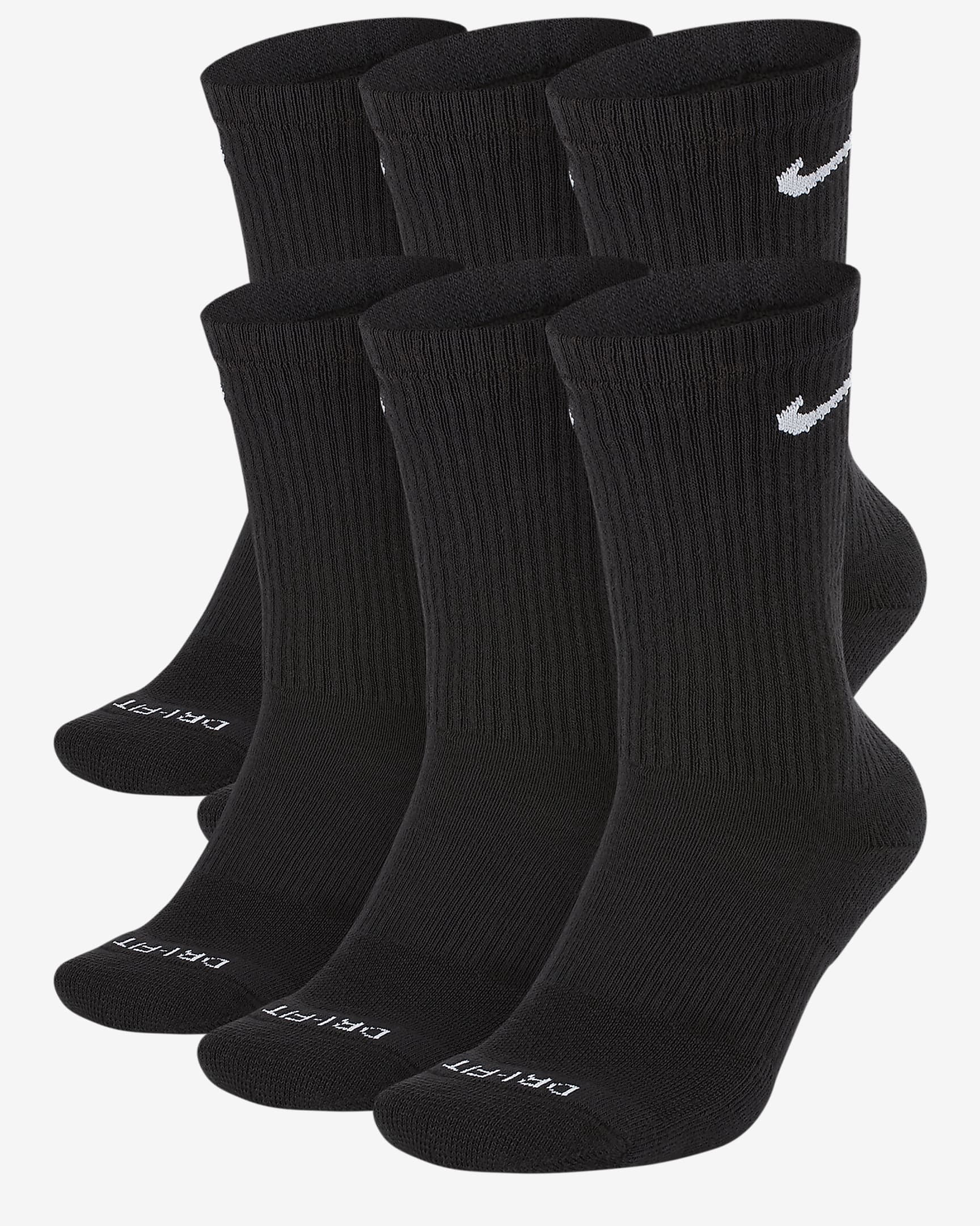 ik klaag Vechter Pijler Nike Everyday Plus Cushioned Training Crew Socks (6 Pack) - Walmart.com