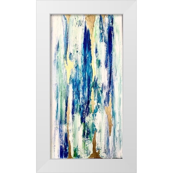 Jenner, Roya 18x32 White Modern Wood Framed Museum Art Print Titled - Abstract Smear