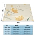 thumbnail image 3 of XMXT Flannel Throw Blanket for Couch, Warm Fresh Hand Drawn Floral Stamps Bed Sofa Decor Blankets for Home Bedroom, 80 x 60 inches, 3 of 8