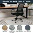 thumbnail image 4 of YEERSWAG Office Chair Mat for Carpet Floor 48"x30", Transparent PVC Chair Mat with Grippers, Non-Slip Carpet Protector for Desk Chair, 4 of 8
