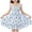 Light Blue, variant on CYRBOKO Dresses for Girls, Floral Print Summer A-line Drawstring Bow Casual Dresses Purple Size 7-8 T
