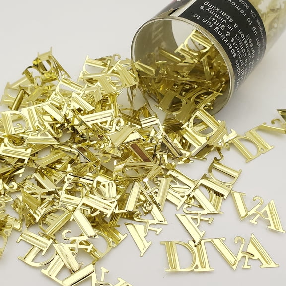 Confetti Word DIVA Gold - Pouch (1/2 oz) - CCP7715