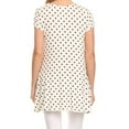 thumbnail image 3 of Women's Casual Polka Dot Short Sleeve Round Neck Tunic Tops with Side Pockets, 3 of 6