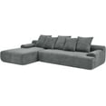 thumbnail image 4 of Newest 110.25x67'' Modern Upholstered L-Shape Sectional Sofa Couch, Modular Compressed Sofa with Free Combination for Living Room Bedroom, Melange Velvet, Grey, 4 of 7
