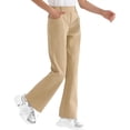 thumbnail image 3 of jiaxiM Girls Flare Dress Pants with Pockets Kids Stretchy Bootcut School Uniform Slacks with Half Elastic Waist Size 5-16 Years, 3 of 9