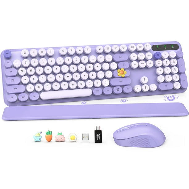 Combo inalámbrico de teclado y ratón SABLUTE Retro Typewriter