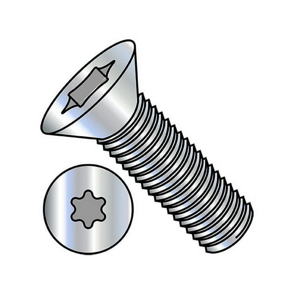 #6-32 x 1 in Torx Flat Machine Screw, Zinc Plated Steel, 10000 PK