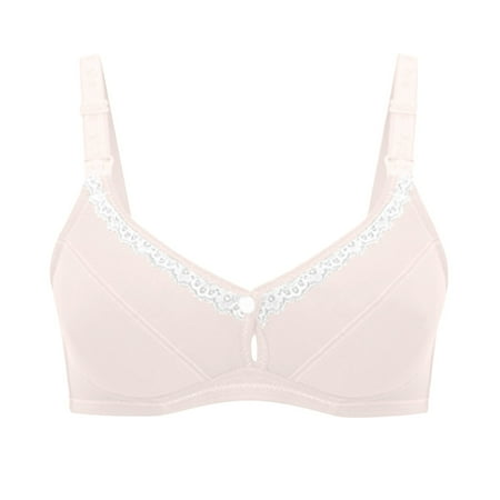 

Akiihool Bras For Women Full Coverage Comfort Devotion Lace Bra Wirefree Bra with Full Coverage Push-Up Bra with Natural Lift Comfortable Bra (Pink 90)