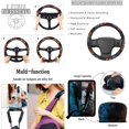 thumbnail image 5 of Yuyamidu Fire Lion Car Front Back Seat Covers with Car Steering Wheel Cover Seat Belt Pads Cup Coasters Garbage Cans Rear View Mirror Cover Keychain Air Vent Storage Holder Set of 15, 5 of 7