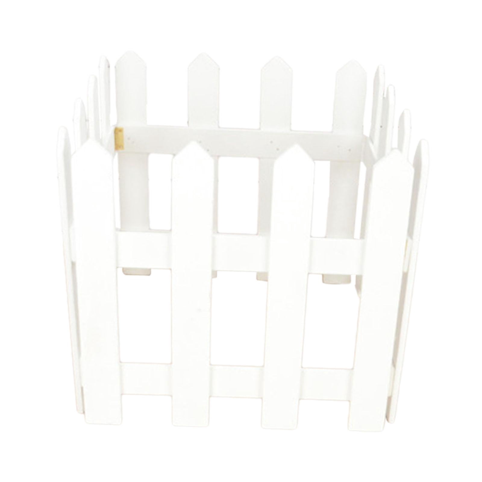 Colaxi Landscape Edging Border Fence Wood Fence DIY Gardening Wooden Garden Fence,Picket Fence for Edgings Flowerbeds, Plant Borders White Height 30cm