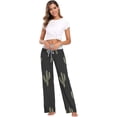 thumbnail image 6 of GZHJMY Women's Pajama Pants Black Cactus Comfy Stretch Sleepwear Essentials womens Lightweight Lounge Terry Pajama Pant, Large, 6 of 7