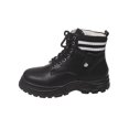 thumbnail image 2 of Tawop Boots for Women Ankle Thick Sole Fleece Lace Up Round Toe Black Boots Combat, 2 of 7