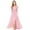 E-3Pink, variant on FAOWME Big Kids Girls Long Dress Short Sleeve Solid Color Wide Hem With Ruffled Edges Graceful Elegant Dresses For Party Black 7-8 Years
