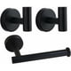 thumbnail image 1 of Juego de accesorios de baño, 3 toalleros, juego de papel higiénico, soporte de acero inoxidable para baño, cocina, baño negro STOL, 1 of 1
