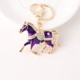 thumbnail image 3 of Jiibva Rhinestone Horse Keychain Alloy Horse Keyring Sparkling Crystal Bag Keyring for Women Car Key Fob Charm Stylish Pendant for Handbags Backpacks, 3 of 7
