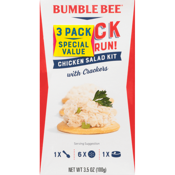 Bumble Bee Snack On The Run Chicken Salad Kit With Crackers 3 5 Oz 3 Kits Walmart Com Walmart Com