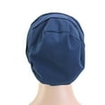 thumbnail image 4 of EeaseCA 1pc Female Nightcap Double-layer Night Hat Multi-function Night Sleeping Head Cover Dark Blue, 4 of 7