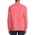 thumbnail image 4 of Hanes Beefy-T Unisex Long Sleeve T-Shirt Charisma Coral S, 4 of 6