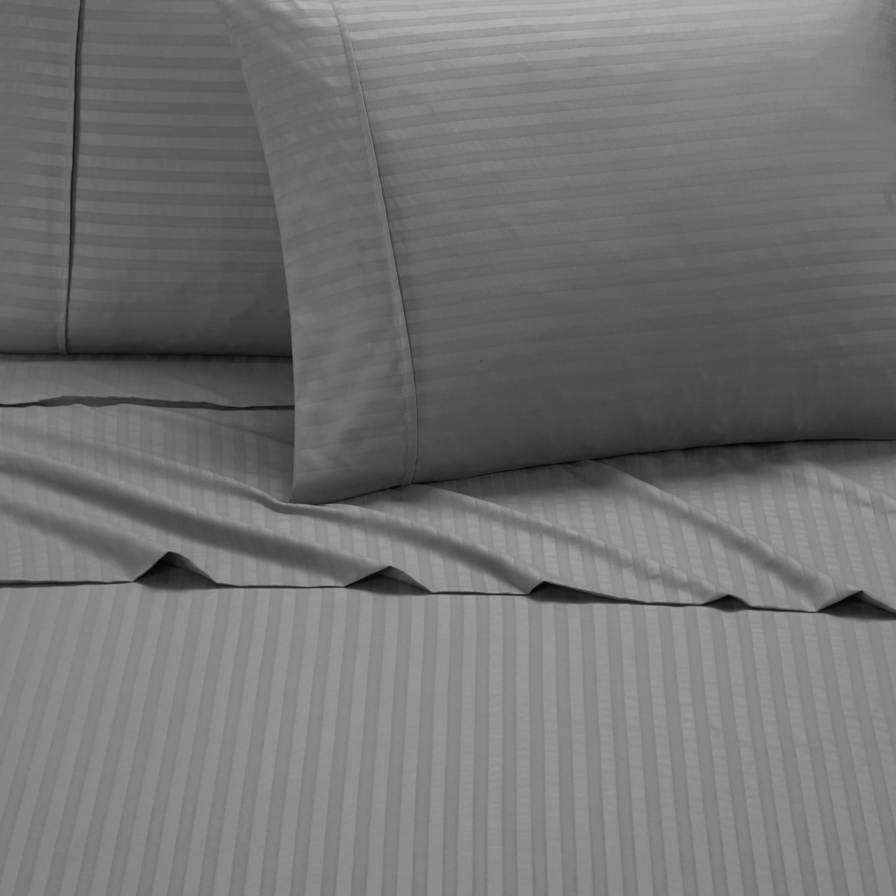 Chic Home Shana 4-Piece Solid Color Sheet Set, King, Grey