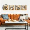 thumbnail image 3 of Coffee Canvas Wall Art Butterfly Flower Coffee Cup Pictures Wall Decor for Kitchen Dining Room, Vintage Watercolor Coffee Bar Paintings Posters Modern Artworks Home Decorations 14x14\u201d 4 Pcs, 3 of 6