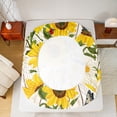 thumbnail image 5 of Castle Fairy Floral Sunflower 4-Piece Full Size Sheets,Flying Butterfly Bed Sheets,Lodge Cabin Lightweight Sheet Sets,Super Cozy Rustic Room Decor, 5 of 7