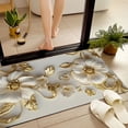 thumbnail image 4 of JML Non-Slip Microfiber & Rubber Doormat - Soft Entryway Rug for Home/Office (16"x24") - Easy Clean Door Mat for Indoor/Outdoor Use, White and Gold Floral, 4 of 5