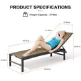 thumbnail image 4 of Crestlive Products Outdoor Lounge Chair Adjustable Chaise, Earth, 4 of 6