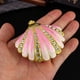 thumbnail image 4 of Joyero De Concha, Joyero De aleación Con Decoración De Diamantes De Imitación Para Pendientes, Anillos, Collares, Tapa Con Bisagras, Pequeño Organizador De Almacenamiento Para, 4 of 7