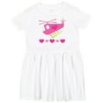 thumbnail image 3 of Inktastic Valentine Pink Heart Helicopter Girls Toddler Dress, 3 of 5