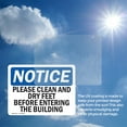 thumbnail image 6 of (2 Pack) Please Clean And Dry Your Feet Before Entering OSHA Notice Sign 18 Inch X 12 Inch Vinyl Label Decal Sticker Weather Resistant, UV Protected for Workplace, Business, and, 6 of 7