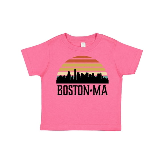 Inktastic Boston Massachusetts Skyline Sunset Boys or Girls Toddler T-Shirt