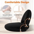 thumbnail image 4 of Adjustable Floor Chair with Back Support Foldable Meditation Chair Portable Stadium Seats Recreation Bleacher Seat Versatile Beach Video-Gaming Reading,Black, 4 of 8