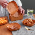 thumbnail image 2 of Kitchen Wood Grain Plastic Square Plate Flower Pot Tray Cup Pad Coaster Plate Kitchen Spit Bone Dish Plate Coaster Serving Plate Single base, 2 of 6