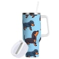 thumbnail image 2 of Cute Dachshund Dogs 30 oz Tumbler with Handle and Straw Lid Vacuum Insulated Cup Leak-Proof for Water Iced Tea Coffee, 2 of 9