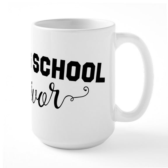 CafePress - Nursing School Survivor - 15 oz Ceramic Large White Novelty Mug
